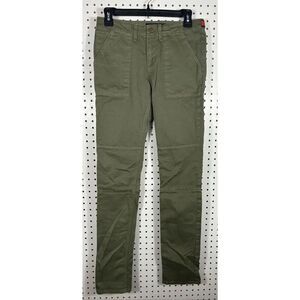 Veronica Beard Adrina 10.75 Skinny Green Cargo Jeans Pants Women's Size 24
